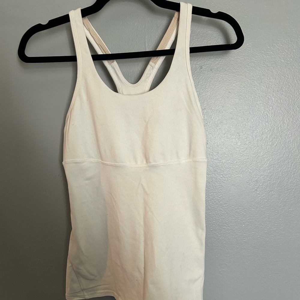 Women's Cream Exercise Top